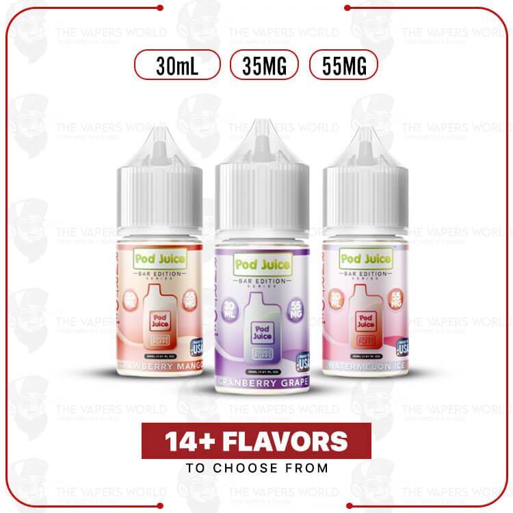 Pod Juice Salt PJ 5000 Series Tobacco Free Nicotine E-Juice 30ml
