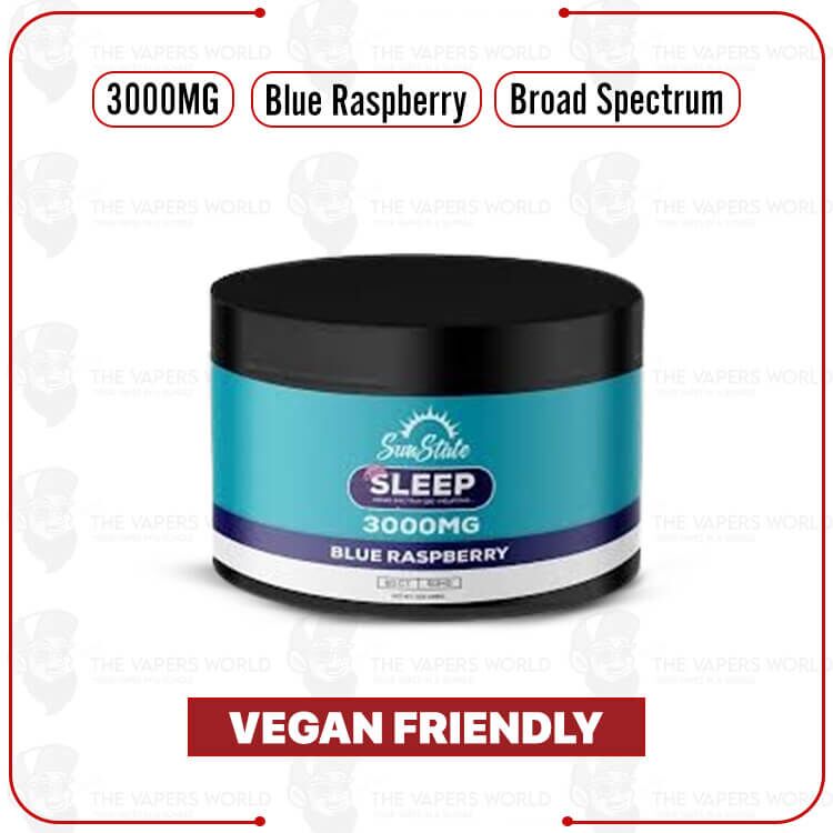 Sun State Hemp Deep Sleep CBD Gummies Blue Raspberry - 3000mg