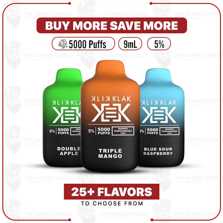 Klik Klak Element Disposable Magnetic Vape 5000 Puffs