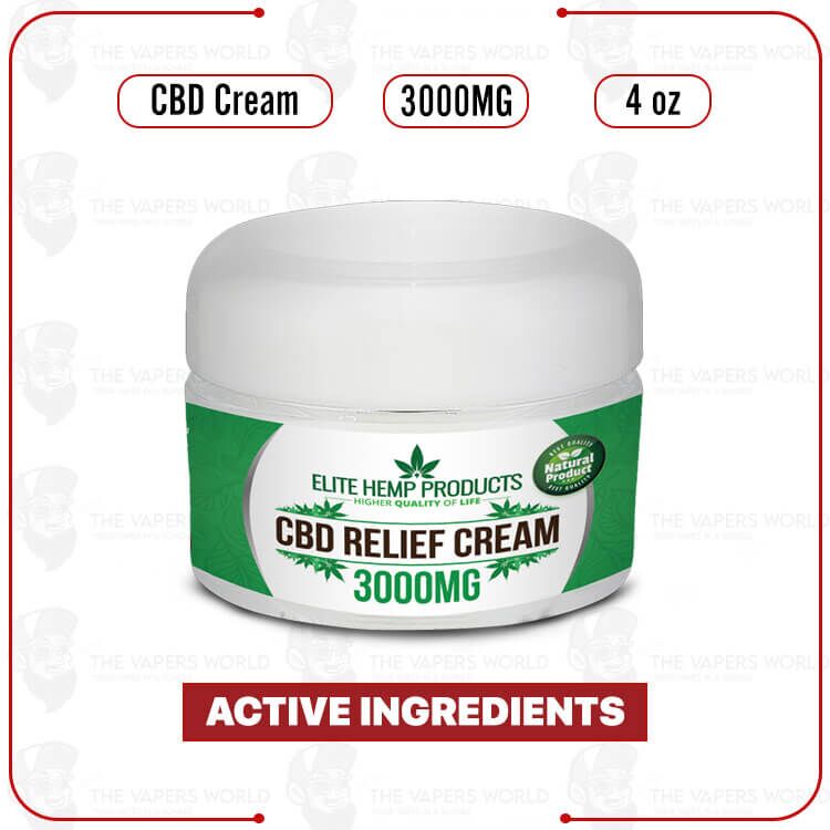 Elite Hemp - CBD Pain Relief Cream 3000mg