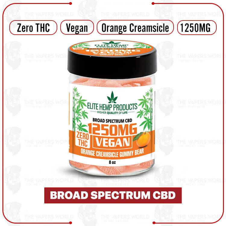 Elite Hemp - CBD Vegan Gummies 1250MG Orange Creamsicle