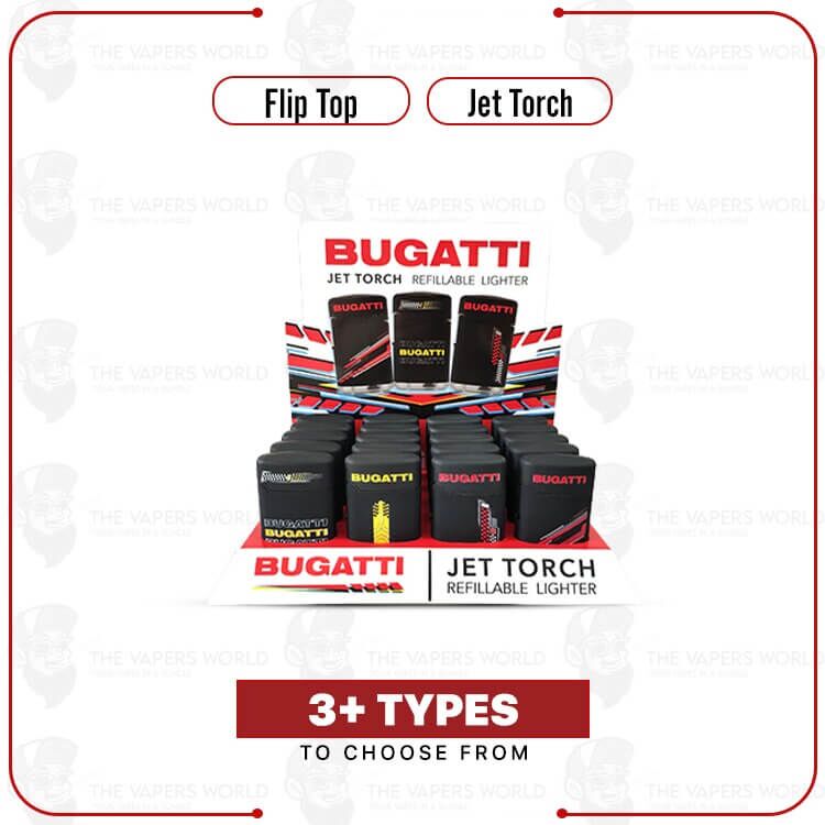 Bugatti Flip Top Torch Lighters – 20/20’s