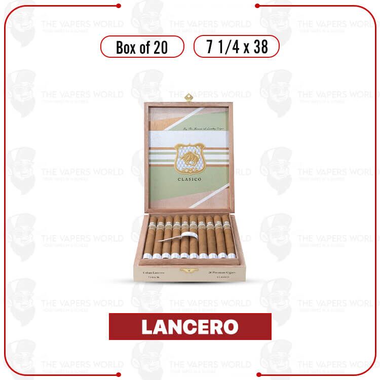 Classico by Lucky Cigar: Lancero 7 1/4 x 38 Box of 20 Cigars
