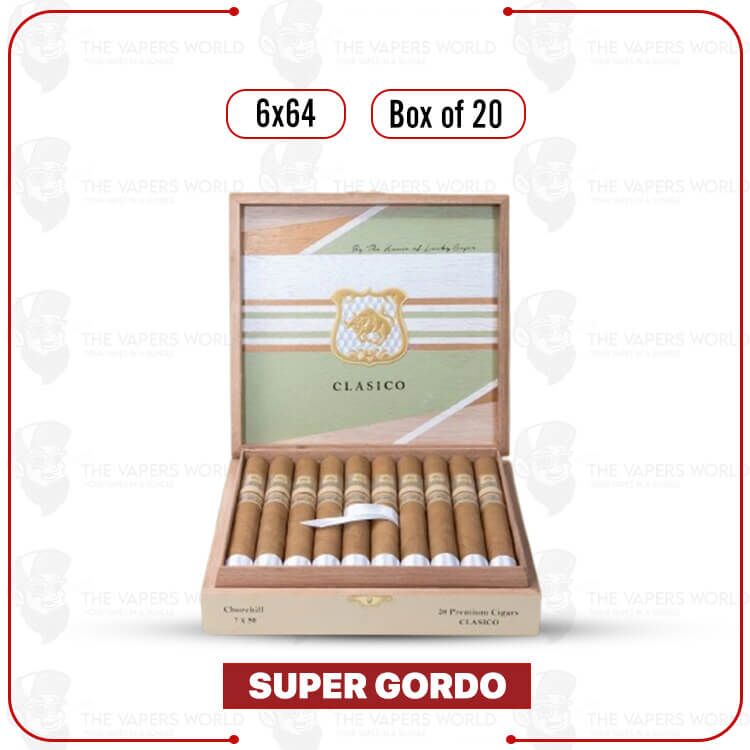 Classico by Lucky Cigar: Super Gordo 6x64 Box of 20 Cigars
