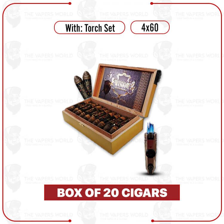 King Solomon 4x60 Box of 20 Cigars with Torch Set