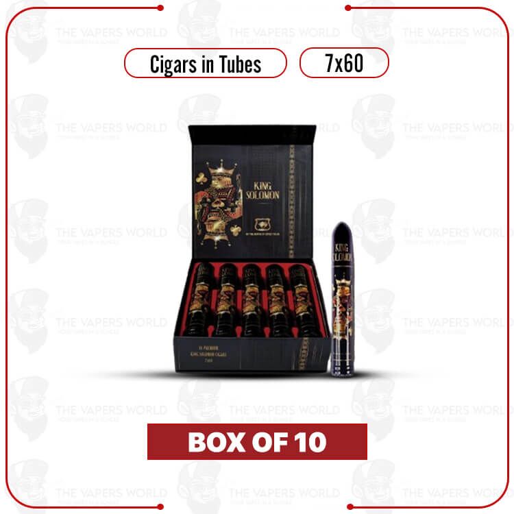 King Solomon 7x60 Box of 10 Cigars in Tubes