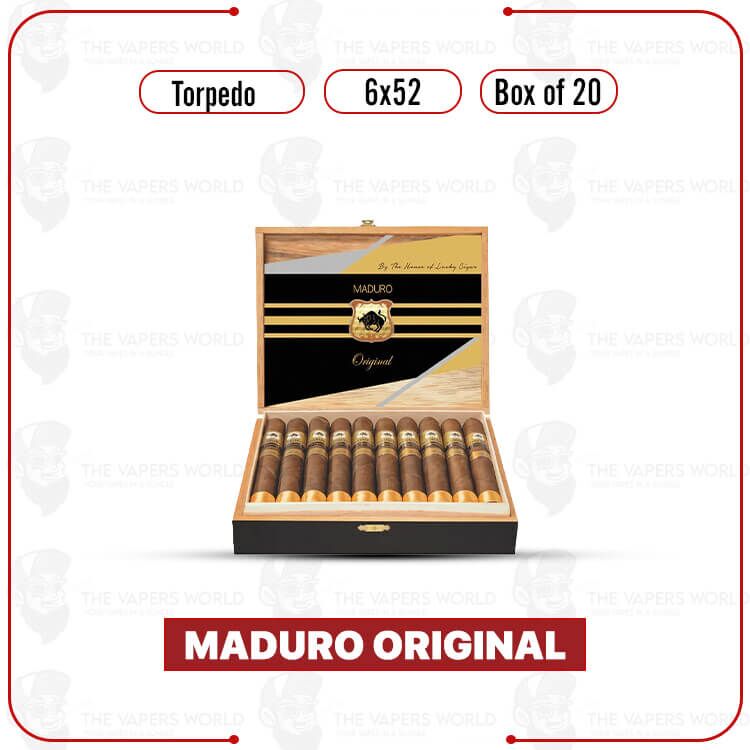Maduro Original by Lucky Cigar: Torpedo 6x52 Box of 20 Cigars
