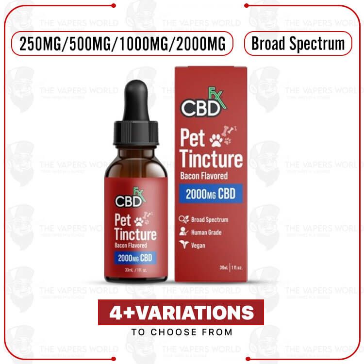 CBDFx CBD Oil for Dogs – Bacon Flavored - 2000mg Extra Strength