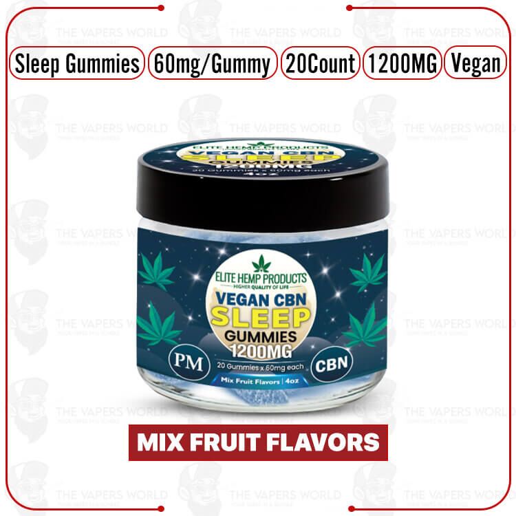 Elite Hemp - CBN Sleep Vegan Gummies 1200mg