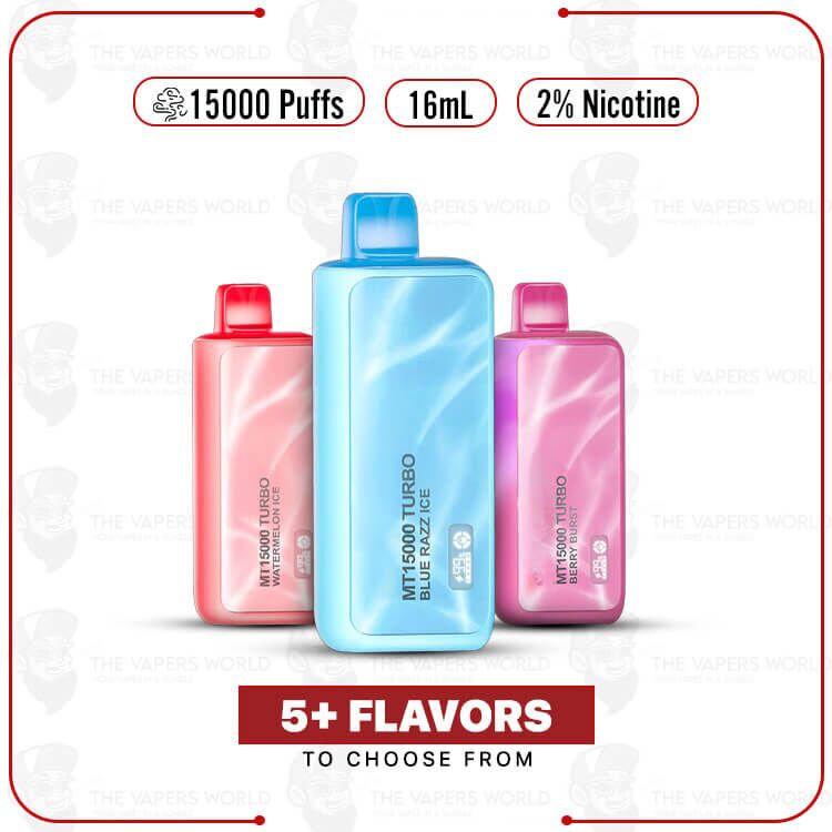 MT15000 Turbo 15K Puffs 2% Nicotine Disposable Vape