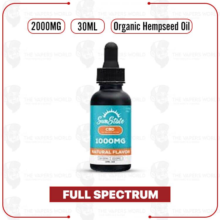 Sun State Hemp CBD Full Spectrum Hempseed Oil Tincture 30ml - 2000mg