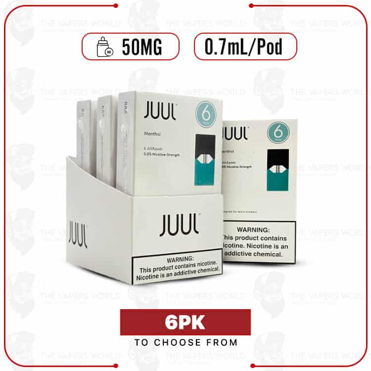 JUUL Menthol Pods – 5% Nicotine – 0.7ml – 6 CT